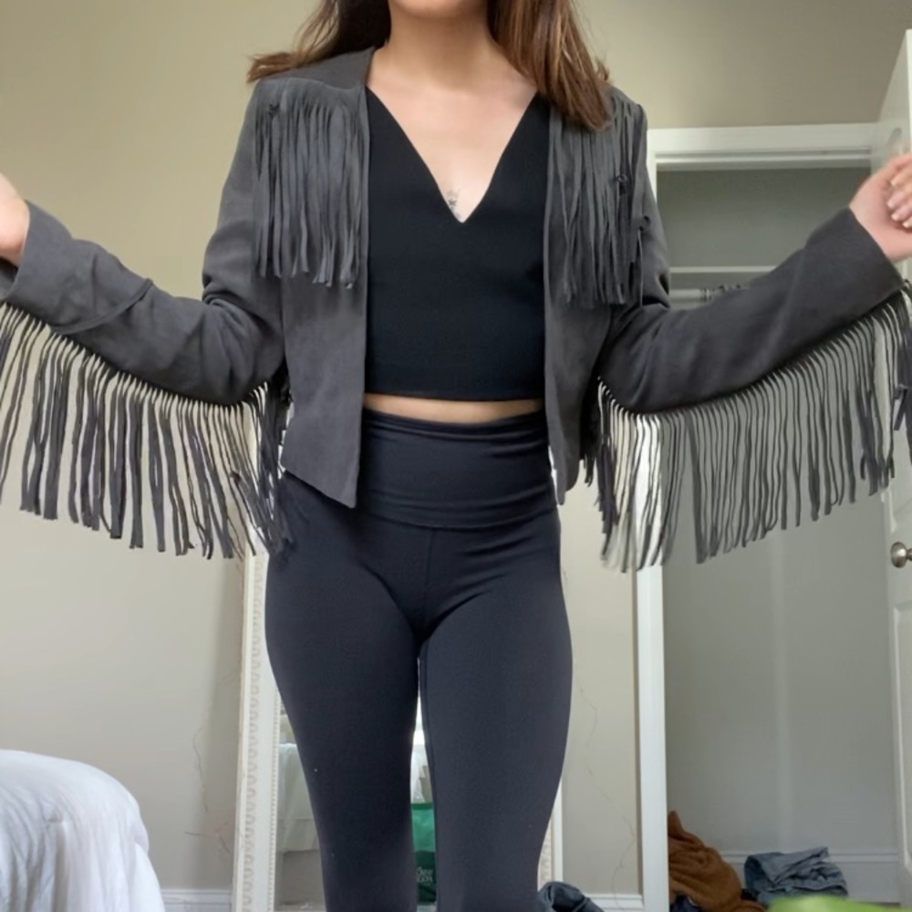 Fringe Suede Boho Jacket